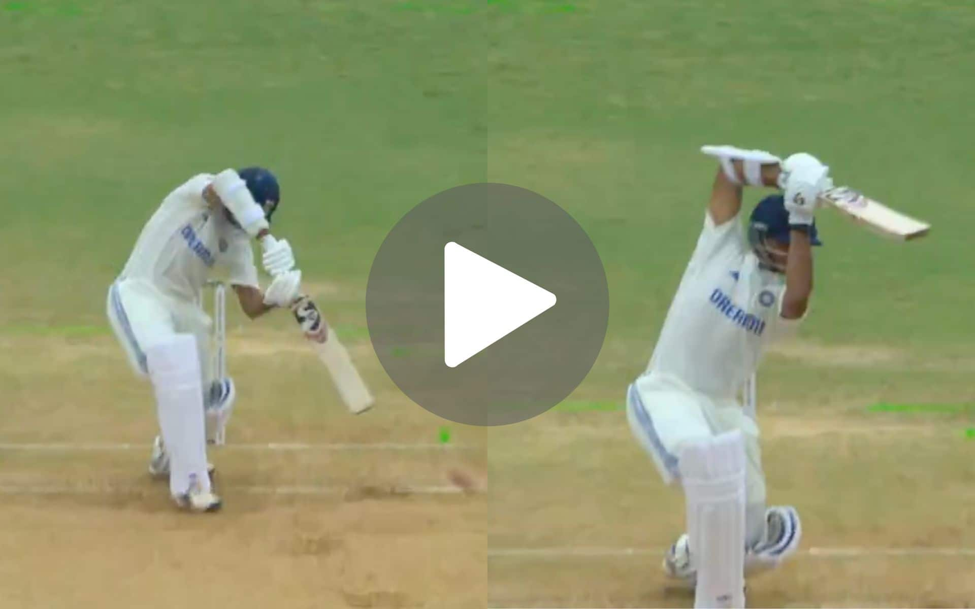 [Watch] Yashasvi Jaiswal Oozes His Class With Glorious Boundaries Off Taskin Ahmed In 1st Test